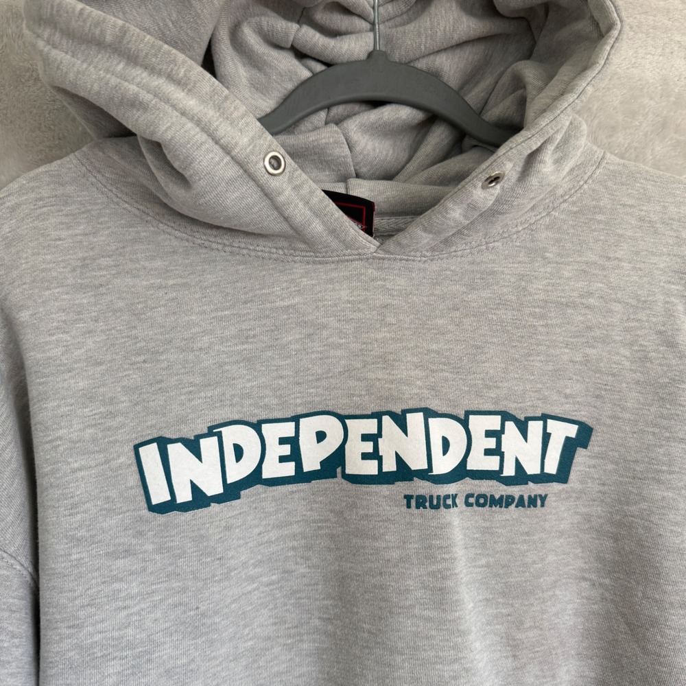 Y2K Independent Truck Company Mens Large Gray Graphic Pullover Hoodie  Skate